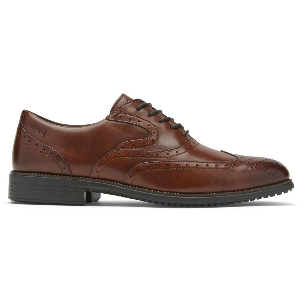 Rockport Men's Total Motion Dressport Wingtip Oxfords - Brown - USA (0719TGSFM)